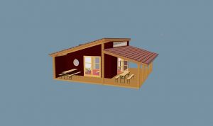 Büntemeyer - Errichtung eines Grillhauses - Ansicht in 3D